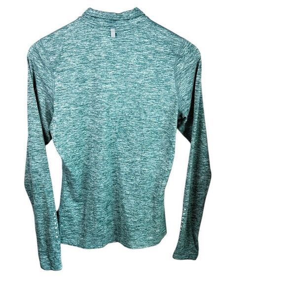 Nike Heathered Green 3/4 Zip Pullover Long Sleeve Shirt - Picture 2 of 6